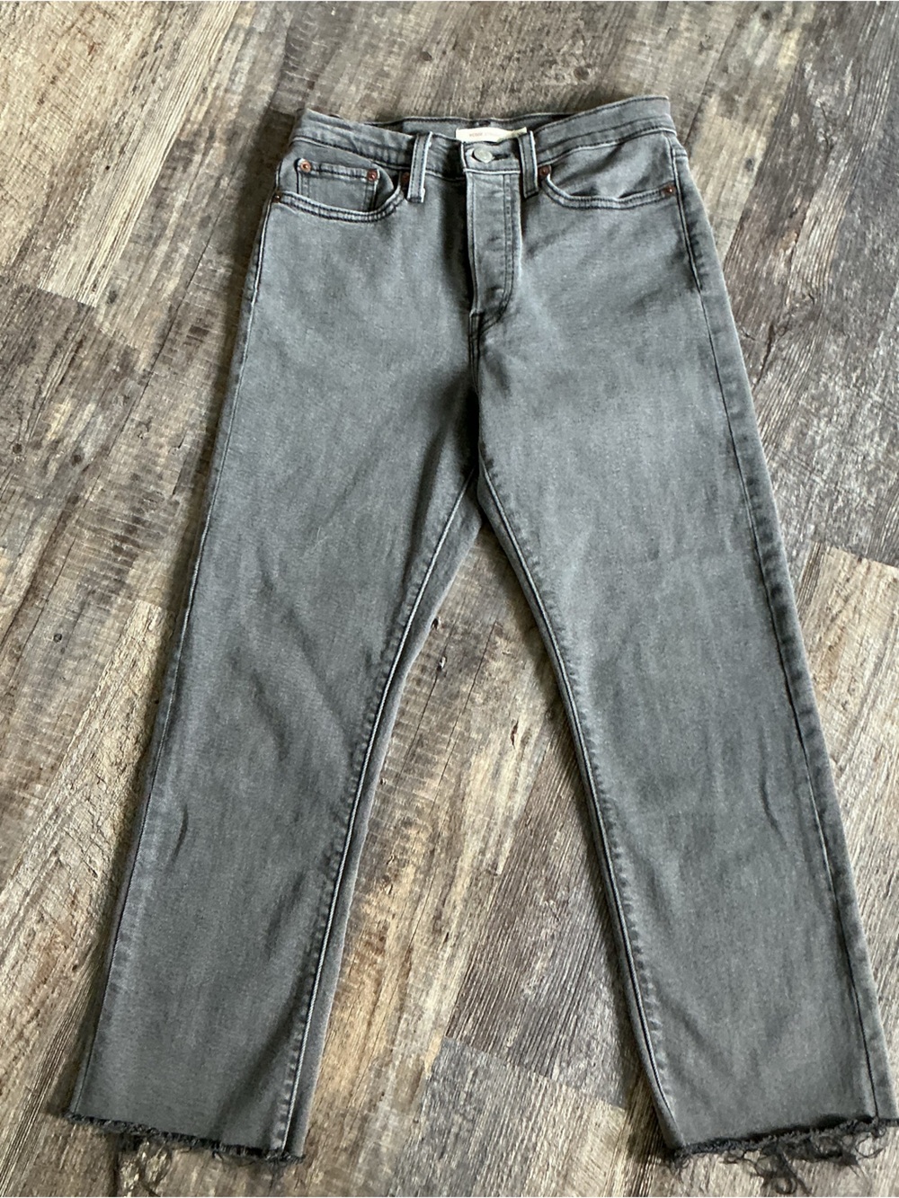 Levi's Wedgie Gray Ankle-Length Jeans